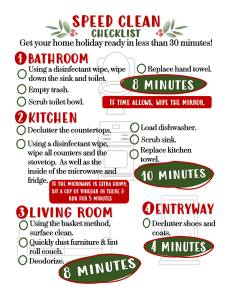 The greatest speed cleaning schedule EVER created.