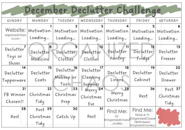 December Declutter Challenge – Organized Chaos